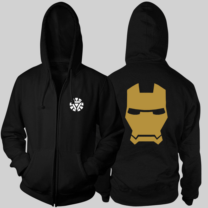 Marvel Superhero iron man hoodies Black 3XL Sweatshirt For