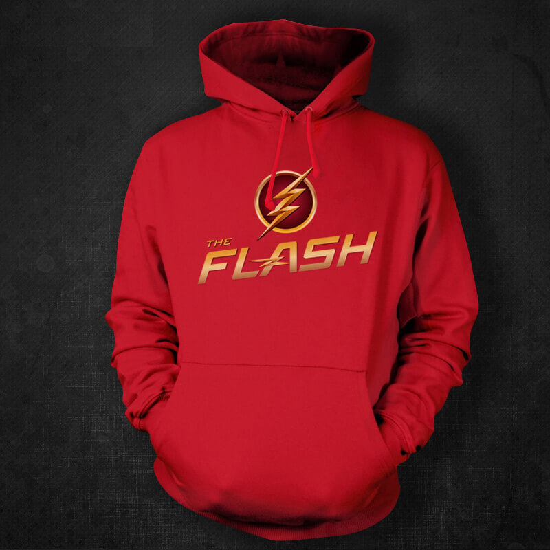 Red Marvel The Flash Hoodies For Mens Wishining