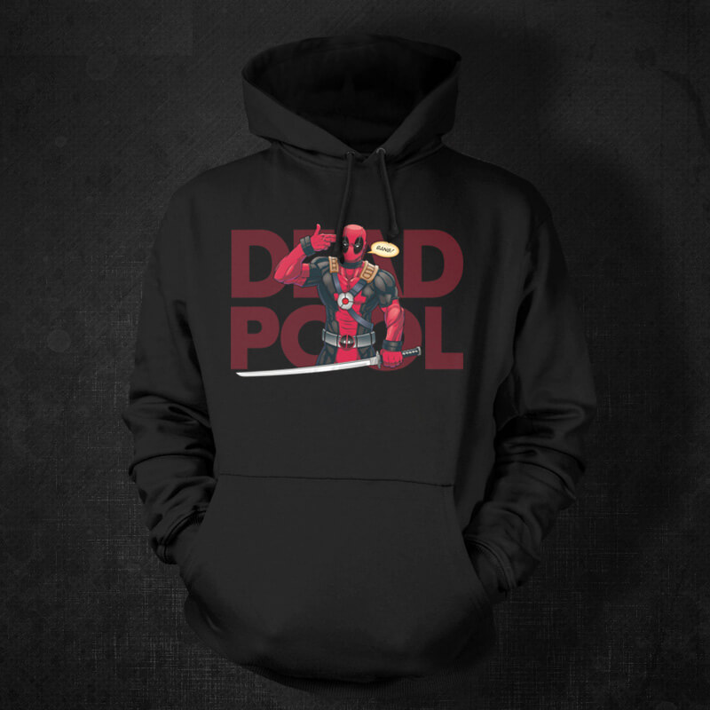 Deadpool Logo Pullover schwarz