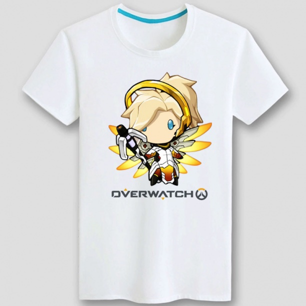 Overwatch Mercy T-shirt Unisex White Shirts