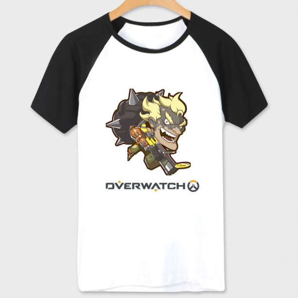 White Blizzard Overwatch Game T-shirt Funny Junkrat T Shirts