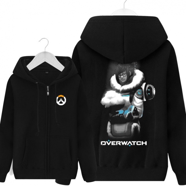 Blizzard Overwatch Mei Hoodie For Mens Black Sweatshirt