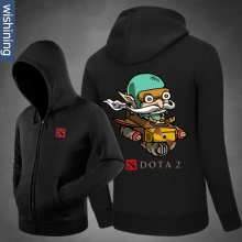 DOTA 2 Gyrocopter Hoodie Blizzard DOTA2 Zip Up Black Sweatshirt for Men