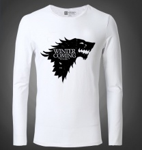 Game of Thrones Winter Is Coming stark Tshirt Mens Black Tee