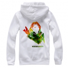 DOTA 2 Windrunner Hoodies Windranger Plus Size Zip Sweatshirt For Mens