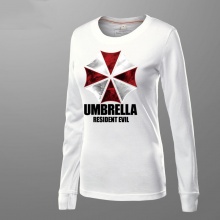 Resident Evil Umbrella Tshirts Mens White Long Sleeve Shirt