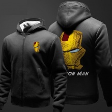Iron Man Sweat Shirts Mens Black Hoodie