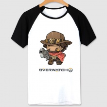 Blizzard Overwatch Hero T-shirt Cartoon Mccree Tee For Couple