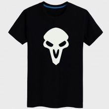 Cool Black Overwatch Reaper T-shirt Couple OW Hero Tees