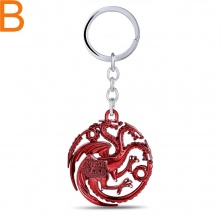Game Of Thrones Game Three-Headed Dragon Keychains Targaryen Gifts 
