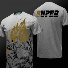 Dragon Ball Z Son Goku  T shirt DBZ Gray T-shirt for Boys Mens