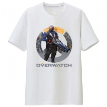 Overwatch Soldier 76 Tshirt Mens black Tee
