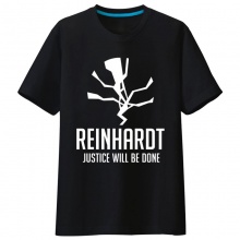 Overwatch Reinhardt T-shirts For Young black Tees