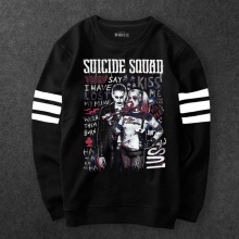 Suicide Squad Harley Quinn and Joker Sweatshirt black Hoodies For Boy