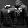NBA Allen Iverson Sweatshirt Mens Black Zip Hoody