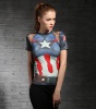 Captain America Womens Compression Shirt For Sports
