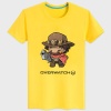 Cartoon Overwatch Mccree Tee Black Short Sleeve Couple T-shirt