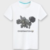 Overwatch Reinhardt Hero T-shirts black Tees For Couple
