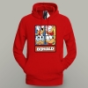 Funny Donald Duck printed hoodies for young mens top quality sweat shirt for winter