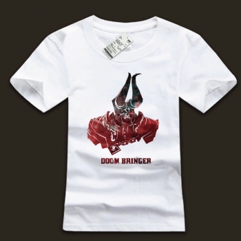 DOTA 2 Doom Bringer T-shirt Cool Ink White Tee Shirt For Mens
