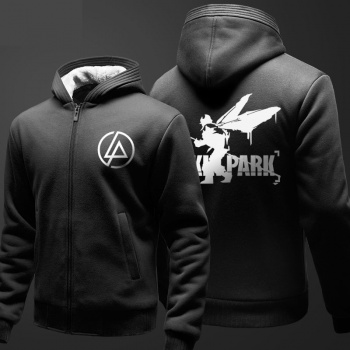 Linkin Park Hoodie For Mens Black Zip Sweatshirt