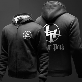 Linkin Park Zipper Sweatshirt Men Black Hoodies