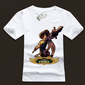 Cool Mens White leuge of legends Fiora Tee Shirts