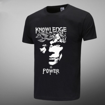 Tyrion Lannister &quot;Knowledge Is Power&quot; Black T-shirts