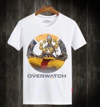 Overwatch Zenyatta White Short Sleeve T-Shirts 