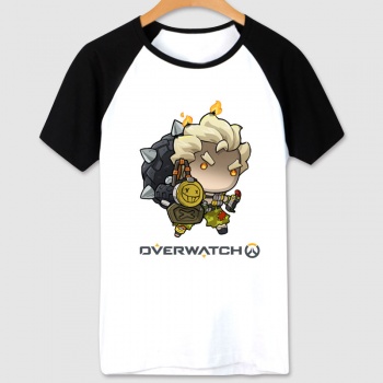 Overwatch Cartoon Junkrat Tees white T-shirts Mens