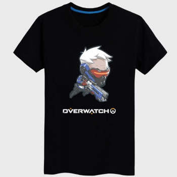 OW Soldier 76 T-shirt black Tees For Mens