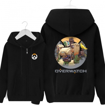 Overwatch Blizzard Bastion Sweat Shirts Mens black Hoodie