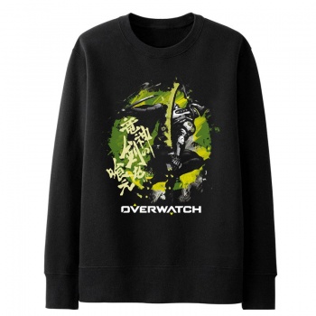 Overwatch Genji Hoodie For Boys Blizzard Game Gray Sweater