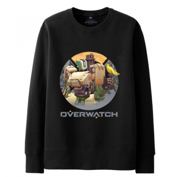 Overwatch Bastion Sweatshirt Men black Hoodies