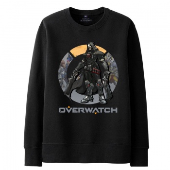 Overwatch Mercy Hooded Sweatshirts Men black Hoodie